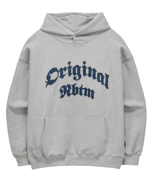 NOTHINGISBETTERTHANME(ナッシングイズベターザンミー)の「DENIM LETTERING HOODIE_melange grey(パーカー・メンズ・その他・M/L)」の3枚目の写真