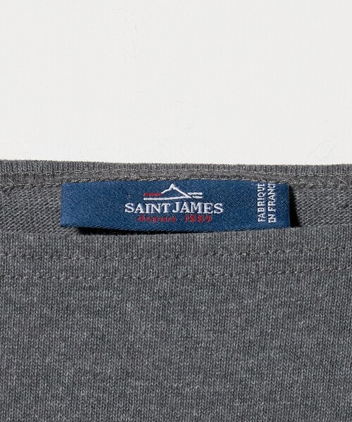 SAINT JAMES（セントジェームス）の「＜SAINT JAMES＞OUESSANT LOOSE Ⅱ/ウェッソン ルーズ Ⅱ（Tシャツ/カットソー・メンズ・ダークグレー/ブラック・4/5）」の9枚目の写真