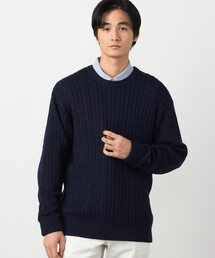 COMME CA ISM | ケーブル柄 クルーネックプルオーバー(ニット/セーター)