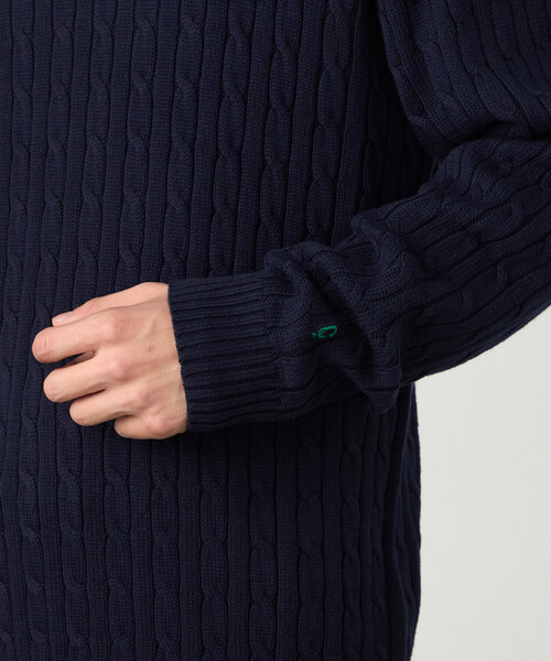 COMME CA ISM（コムサイズム）の「ケーブル柄 クルーネックプルオーバー（ニット/セーター・メンズ・グリーン/オフホワイト/ネイビー・LARGE/MEDIUM）」の8枚目の写真