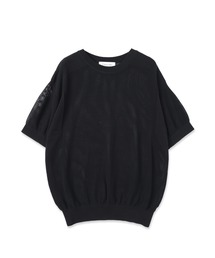 CULLNI（クルニ）の「Airy Mesh Contrast Panel Short Sleeve Knit（ニット/セーター）」