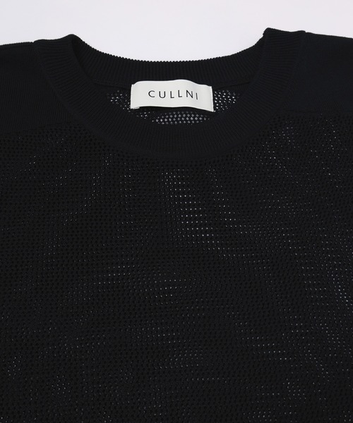 CULLNI(クルニ)の「Airy Mesh Contrast Panel Short Sleeve Knit(ニット/セーター・メンズ・アッシュブラウン/ダークネイビー/ダークグレー/ブラック・0/2/1)」の17枚目の写真