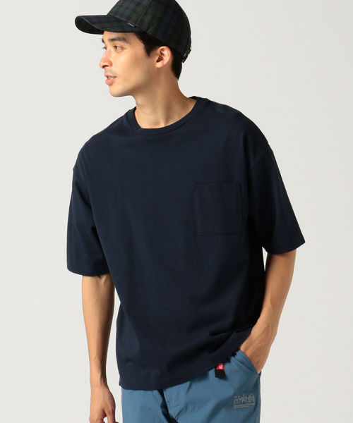 B:MING by BEAMS(ビーミングバイビームス)の「【一部予約】【Begin6月号掲載】ビーミング by ビームス / "HEAVY WEIGHT" ドロップショルダーポケットTシャツ(Tシャツ/カットソー・メンズ・ホワイト/カーキ/ワイン/ネイビー・SMALL/MEDIUM/X-LARGE/LARGE)」の3枚目の写真