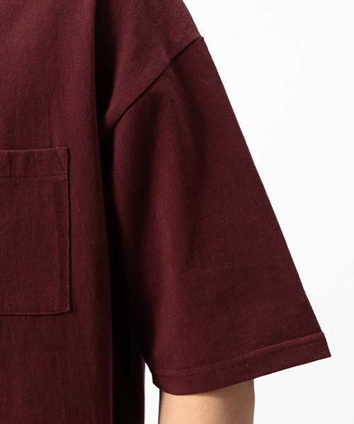 B:MING by BEAMS(ビーミングバイビームス)の「【一部予約】【Begin6月号掲載】ビーミング by ビームス / "HEAVY WEIGHT" ドロップショルダーポケットTシャツ(Tシャツ/カットソー・メンズ・ホワイト/カーキ/ワイン/ネイビー・SMALL/MEDIUM/X-LARGE/LARGE)」の9枚目の写真