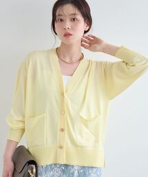 le.coeur blanc | ウォッシャブル刺繍Vネックカーデ(カーディガン/ボレロ)