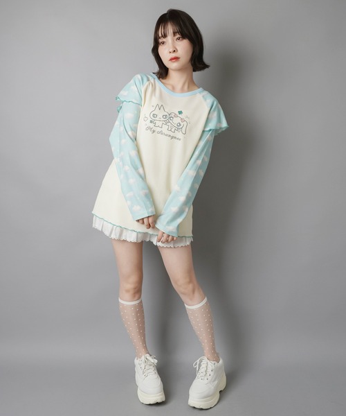 SPINNS(スピンズ)の「≪マイサランニ≫長袖ワッフルTシャツ/ウィッシュコア(Tシャツ/カットソー・レディース・ホワイト系その他・ONESIZE)」の12枚目の写真