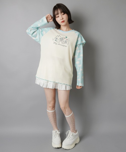 SPINNS(スピンズ)の「≪マイサランニ≫長袖ワッフルTシャツ/ウィッシュコア(Tシャツ/カットソー・レディース・ホワイト系その他・ONESIZE)」の13枚目の写真