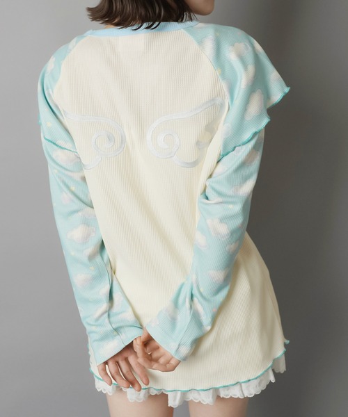SPINNS(スピンズ)の「≪マイサランニ≫長袖ワッフルTシャツ/ウィッシュコア(Tシャツ/カットソー・レディース・ホワイト系その他・ONESIZE)」の9枚目の写真