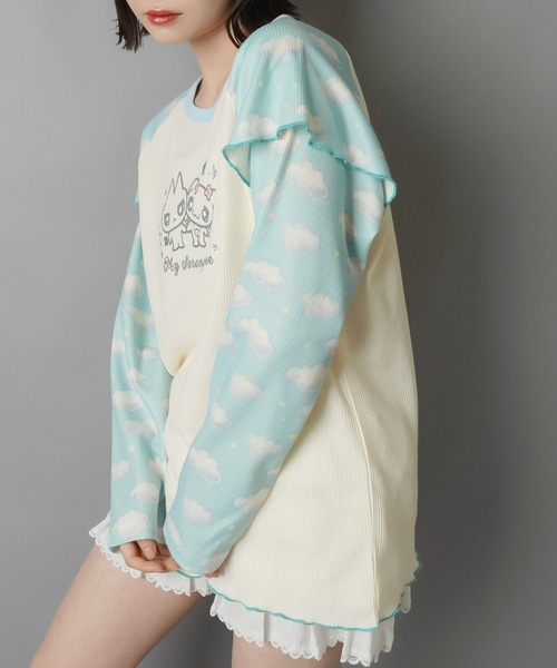 SPINNS(スピンズ)の「≪マイサランニ≫長袖ワッフルTシャツ/ウィッシュコア(Tシャツ/カットソー・レディース・ホワイト系その他・ONESIZE)」の8枚目の写真