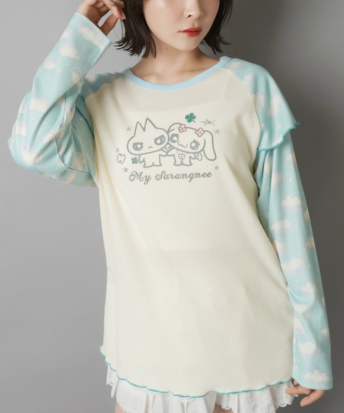 SPINNS(スピンズ)の「≪マイサランニ≫長袖ワッフルTシャツ/ウィッシュコア(Tシャツ/カットソー・レディース・ホワイト系その他・ONESIZE)」の7枚目の写真