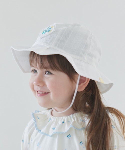 moimoln(モイモルン)の「アイレットフラワーバケットハット・帽子(ハット・キッズ・アイボリー・46cm/48cm/50cm/52cm)」の10枚目の写真