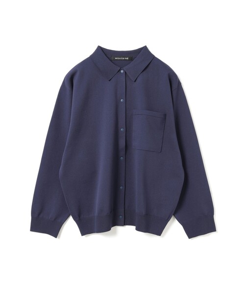 mizuiroind(ミズイロインド)の「mizuiro ind シャツカーディガン(カーディガン/ボレロ・レディース・ブルー/ライトグレー/ブラック/アイボリー/ネイビー・FREE)」の4枚目の写真