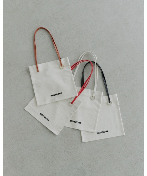MIESROHE(ミースロエ)の「ロゴ刺繍トートバッグ(トートバッグ・レディース・アイボリー/ブラック/キャメル/レッド・F)」の13枚目の写真