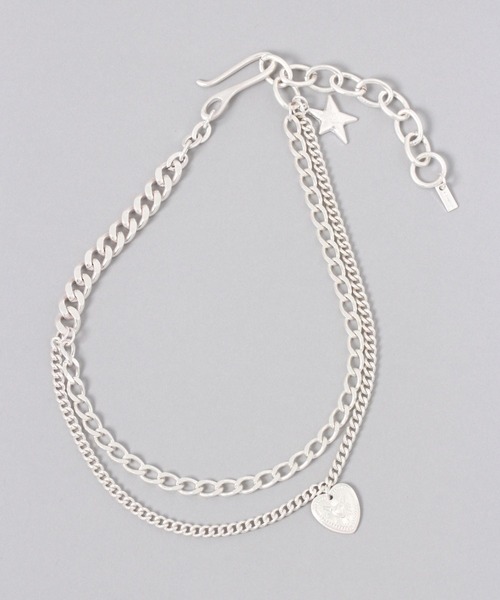 JEANASIS（ジーナシス）の「チャームヴィンテージチェーンネックレス/638258（ネックレス・レディース・シルバー/ブラック/シルバー系その他・FREE）」の3枚目の写真