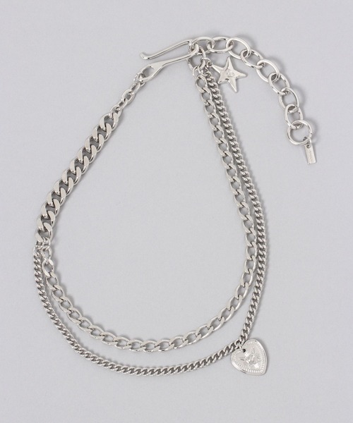 JEANASIS（ジーナシス）の「チャームヴィンテージチェーンネックレス/638258（ネックレス・レディース・シルバー/ブラック/シルバー系その他・FREE）」の2枚目の写真