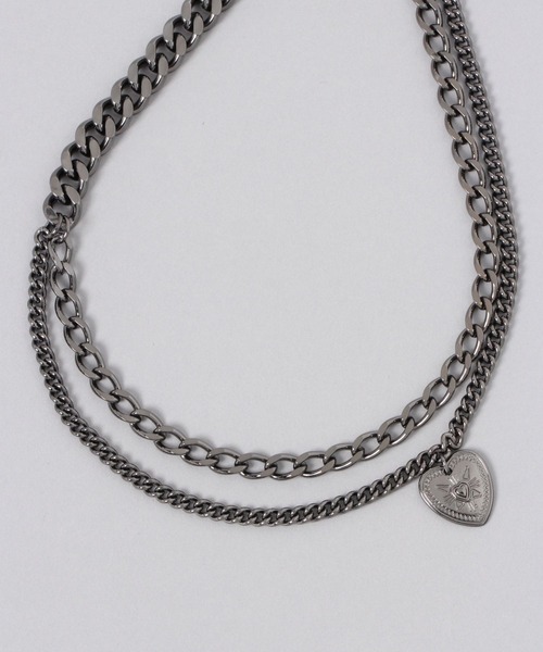 JEANASIS（ジーナシス）の「チャームヴィンテージチェーンネックレス/638258（ネックレス・レディース・シルバー/ブラック/シルバー系その他・FREE）」の4枚目の写真