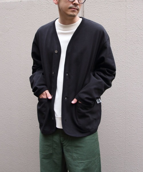 ORCIVAL(オーシバル)の「ORCIVAL/オーシバル Vネックカーディガン VNECK CARDIGAN OR-C0523 PEY(カーディガン/ボレロ・メンズ・ブラック/ライトグレー/グレー・4/5)」の12枚目の写真