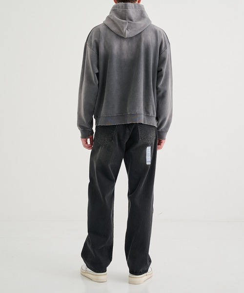 MIHARAYASUHIRO（ミハラヤスヒロ）の「【MIHARAYASUHIRO/ミハラヤスヒロ】FRENCH TERRY DISTRESSED HOODIE（パーカー・メンズ・ブラック・44/46）」の4枚目の写真