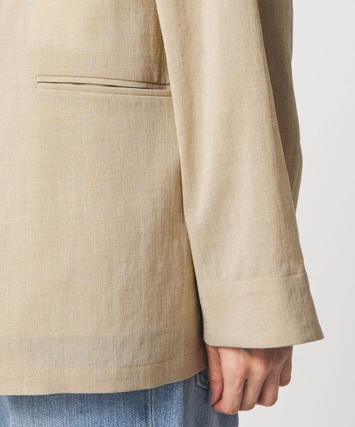 green label relaxing（グリーンレーベルリラクシング）の「【結論シリーズ】シアーエアジャケット［size SHORTあり］（テーラードジャケット・レディース・ナチュラル/ブラック/ダークブラウン/ベージュ・FREE/SHORT）」の18枚目の写真