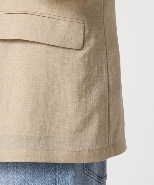 green label relaxing（グリーンレーベルリラクシング）の「【結論シリーズ】シアーエアジャケット［size SHORTあり］（テーラードジャケット・レディース・ナチュラル/ブラック/ダークブラウン/ベージュ・FREE/SHORT）」の19枚目の写真