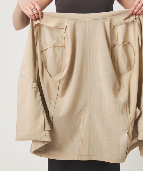 green label relaxing（グリーンレーベルリラクシング）の「【結論シリーズ】シアーエアジャケット［size SHORTあり］（テーラードジャケット・レディース・ナチュラル/ブラック/ダークブラウン/ベージュ・FREE/SHORT）」の21枚目の写真