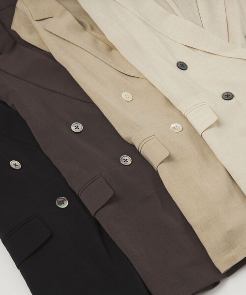 green label relaxing（グリーンレーベルリラクシング）の「【結論シリーズ】シアーエアジャケット［size SHORTあり］（テーラードジャケット・レディース・ナチュラル/ブラック/ダークブラウン/ベージュ・FREE/SHORT）」の22枚目の写真