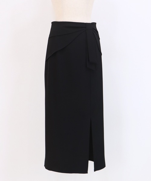 BLUEEAST(ブルーイースト)の「ウエストリボンタイトスカート(スカート・レディース・チャコールグレー/ブラック/アイボリー・MEDIUM/SMALL)」の7枚目の写真