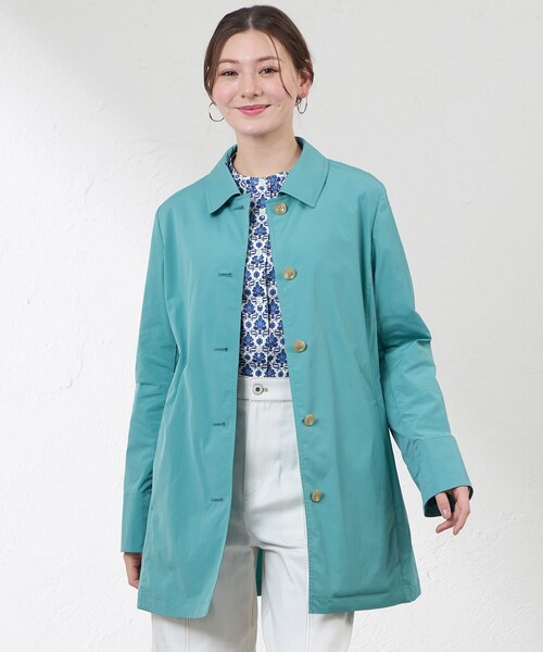 amaca（アマカ）の「【3WAY】グレースメモリーソフト ステンカラーコート（ステンカラーコート・レディース・グリーン/ダークネイビー/ベージュ/ピンク系その他2・40/38）」の3枚目の写真