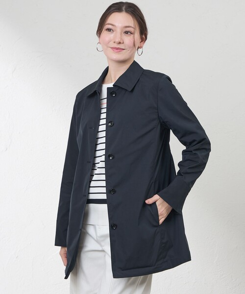 amaca（アマカ）の「【3WAY】グレースメモリーソフト ステンカラーコート（ステンカラーコート・レディース・グリーン/ダークネイビー/ベージュ/ピンク系その他2・40/38）」の4枚目の写真