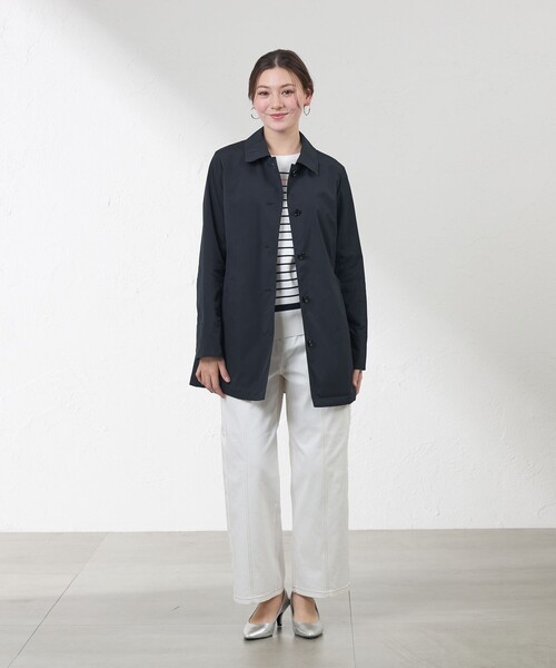 amaca（アマカ）の「【3WAY】グレースメモリーソフト ステンカラーコート（ステンカラーコート・レディース・グリーン/ダークネイビー/ベージュ/ピンク系その他2・40/38）」の8枚目の写真