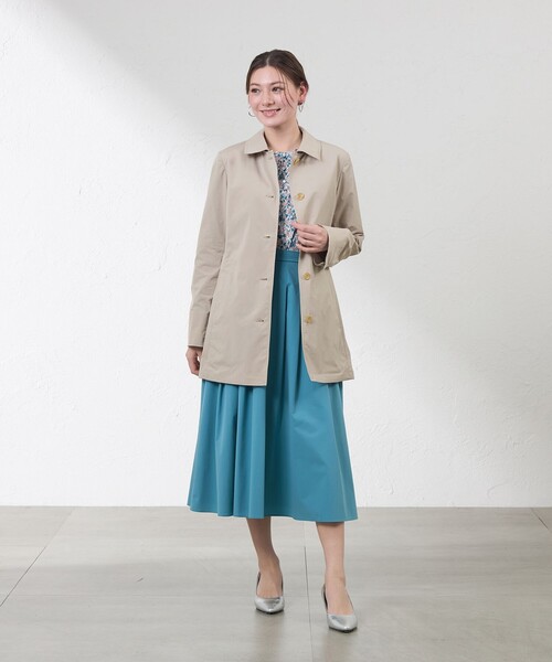 amaca（アマカ）の「【3WAY】グレースメモリーソフト ステンカラーコート（ステンカラーコート・レディース・グリーン/ダークネイビー/ベージュ/ピンク系その他2・40/38）」の9枚目の写真