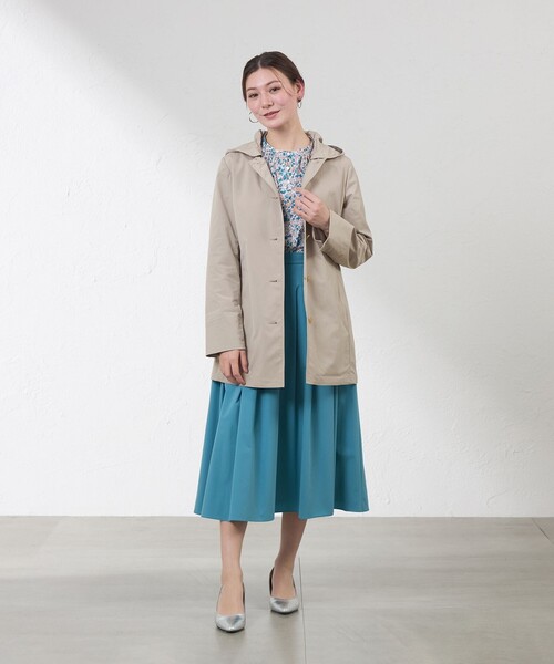 amaca（アマカ）の「【3WAY】グレースメモリーソフト ステンカラーコート（ステンカラーコート・レディース・グリーン/ダークネイビー/ベージュ/ピンク系その他2・40/38）」の10枚目の写真