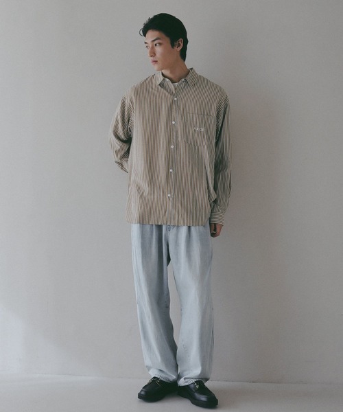 AMERICAN RAG CIE（アメリカンラグシー）の「【AMERICAN RAG CIE】スナップシャツ（ユニセックス）（シャツ/ブラウス・レディース・ブルー/ブラック/ネイビー/ベージュ・LARGE/MEDIUM）」の21枚目の写真