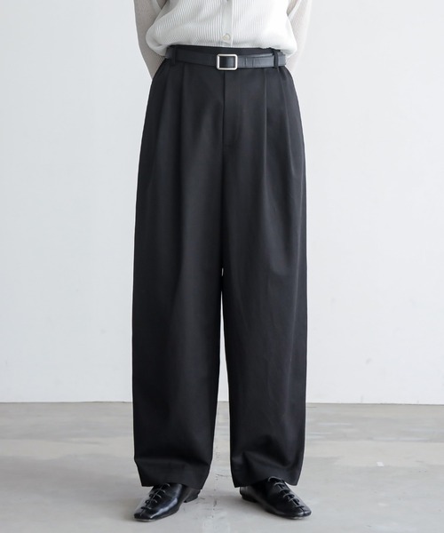 for/c（フォーシー）の「[低身長/高身長向けサイズ有]なめらかツイルカーブパンツ【サスティナブル】（スラックス・レディース・ブラック/ライトベージュ・M/PM/TM/LL/L）」の3枚目の写真