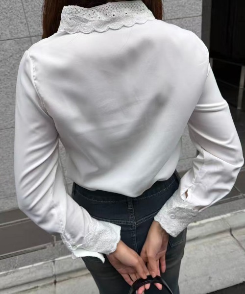 mebole(メボレ)の「レースボウタイブラウス(シャツ/ブラウス・レディース・ホワイト・FREE)」の11枚目の写真