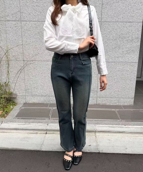 mebole(メボレ)の「レースボウタイブラウス(シャツ/ブラウス・レディース・ホワイト・FREE)」の14枚目の写真