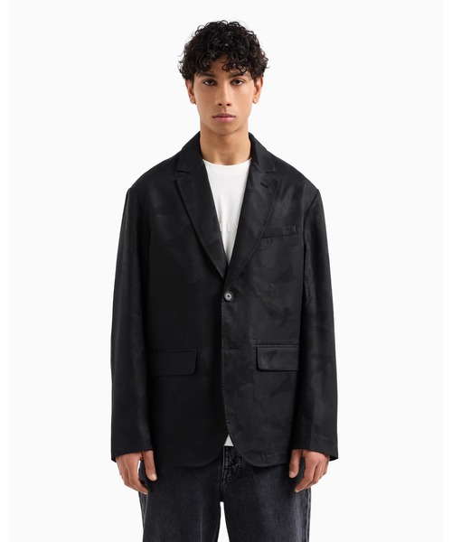 ARMANI EXCHANGE(アルマーニエクスチェンジ)の「【A|X アルマーニ エクスチェンジ】ジャカードカモフラージュ シングルブレストジャケット(テーラードジャケット・メンズ・カモフラージュ・40)」の1枚目の写真