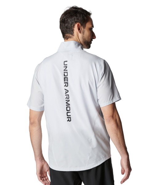 UNDER ARMOUR（アンダーアーマー）の「アンダーアーマー  UAフレッシュウーブン フルジップ ショートスリーブ Tシャツ（ジャージ・メンズ・グレー/ブラック×イエロー・L/M/3L/LL）」の7枚目の写真