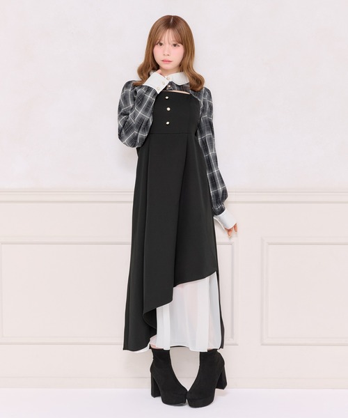 セール】【ボレロ別売り】サイドカットキャミワンピース（ワンピース