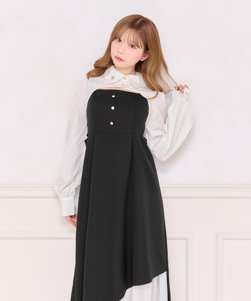 ボレロ別売り】サイドカットキャミワンピース（ワンピース）｜apres