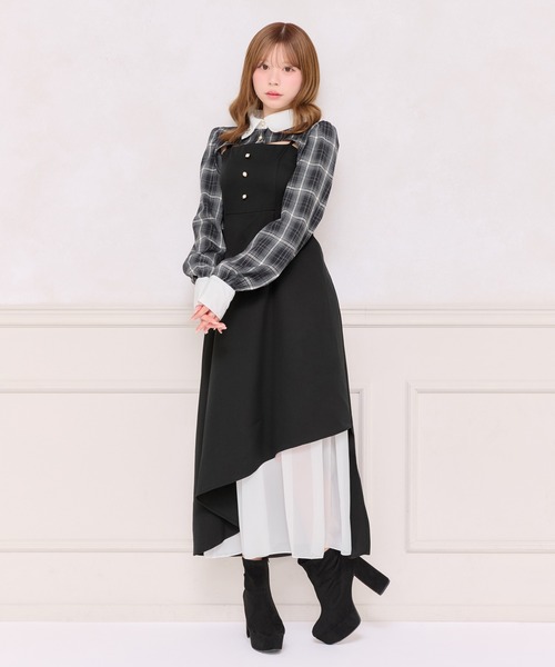 ボレロ別売り】サイドカットキャミワンピース（ワンピース）｜apres