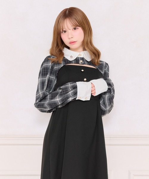 ボレロ別売り】サイドカットキャミワンピース（ワンピース）｜apres