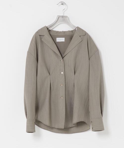 URBAN RESEARCH(アーバンリサーチ)の「new basic TILORED SLEEVE SHIRTS(シャツ/ブラウス・レディース・ストライプ/ベージュ・FREE)」の2枚目の写真