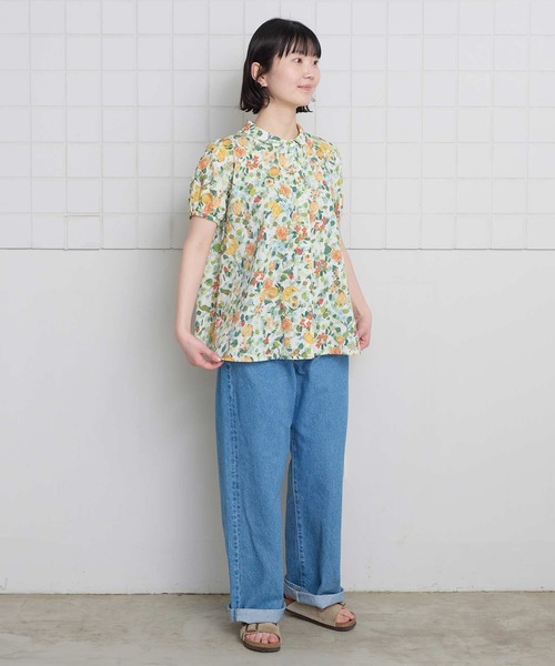 l'atelier du savon（アトリエドサボン）の「夏のフルーツプリント　丸襟ブラウス（シャツ/ブラウス・レディース・ネイビー/ホワイト・FREE）」の15枚目の写真