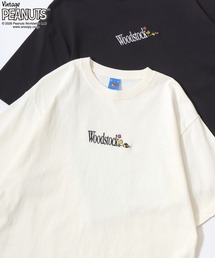 PEANUTS/ピーナッツコラボ FRUIT OF THE LOOM/フルーツオブザルーム スヌーピー ロゴ ワンポイント刺繍 半袖Tシャツ/レディース メンズ