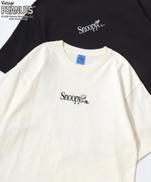 SNOOPY | PEANUTS/ピーナッツコラボ FRUIT OF THE LOOM/フルーツオブザルーム スヌーピー ロゴ ワンポイント刺繍 半袖Tシャツ/レディース メンズ(Tシャツ/カットソー)