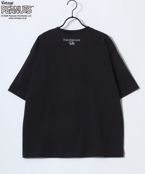 SNOOPY（スヌーピー）の「PEANUTS/ピーナッツコラボ FRUIT OF THE LOOM/フルーツオブザルーム スヌーピー ロゴ ワンポイント刺繍 半袖Tシャツ/レディース メンズ（Tシャツ/カットソー・レディース・ホワイト系その他/グレー系その他2/チャコールグレー/ホワイト系その他2/アイボリー/グレー系その他・S/M/L）」の21枚目の写真
