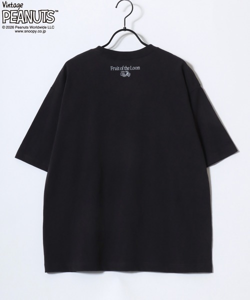 SNOOPY（スヌーピー）の「PEANUTS/ピーナッツコラボ FRUIT OF THE LOOM/フルーツオブザルーム スヌーピー ロゴ ワンポイント刺繍 半袖Tシャツ/レディース メンズ（Tシャツ/カットソー・レディース・ホワイト系その他/グレー系その他2/チャコールグレー/ホワイト系その他2/アイボリー/グレー系その他・S/M/L）」の17枚目の写真