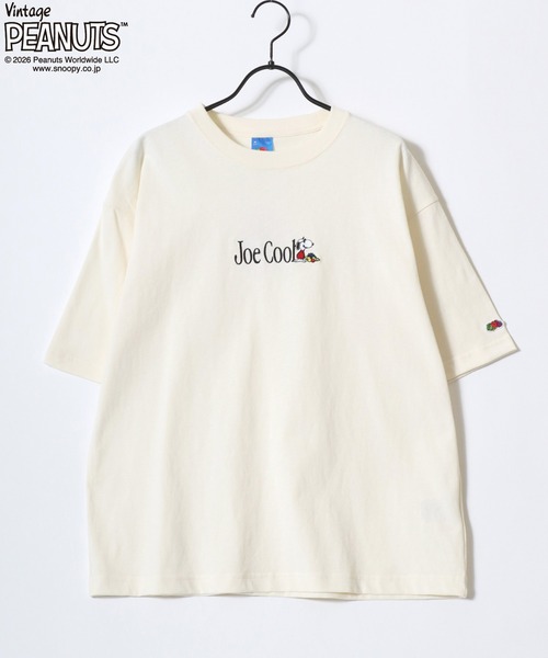 SNOOPY（スヌーピー）の「PEANUTS/ピーナッツコラボ FRUIT OF THE LOOM/フルーツオブザルーム スヌーピー ロゴ ワンポイント刺繍 半袖Tシャツ/レディース メンズ（Tシャツ/カットソー・レディース・ホワイト系その他/グレー系その他2/チャコールグレー/ホワイト系その他2/アイボリー/グレー系その他・S/M/L）」の12枚目の写真