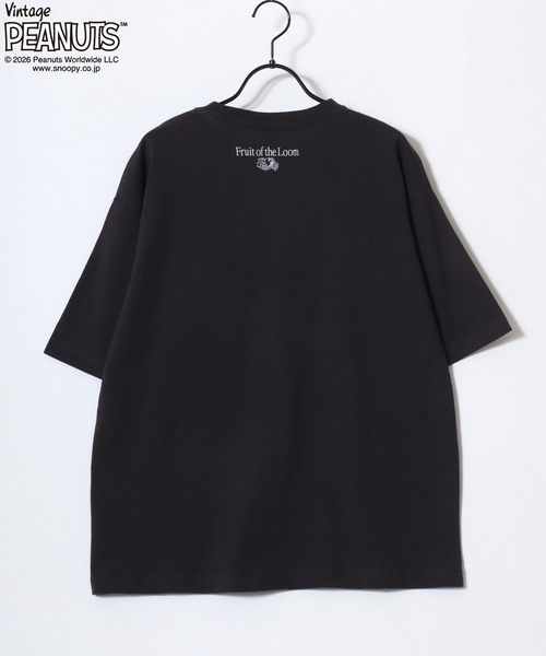 SNOOPY（スヌーピー）の「PEANUTS/ピーナッツコラボ FRUIT OF THE LOOM/フルーツオブザルーム スヌーピー ロゴ ワンポイント刺繍 半袖Tシャツ/レディース メンズ（Tシャツ/カットソー・レディース・ホワイト系その他/グレー系その他2/チャコールグレー/ホワイト系その他2/アイボリー/グレー系その他・S/M/L）」の19枚目の写真
